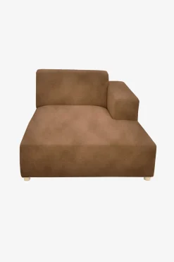 Earl velvet chaise longue rechts brons