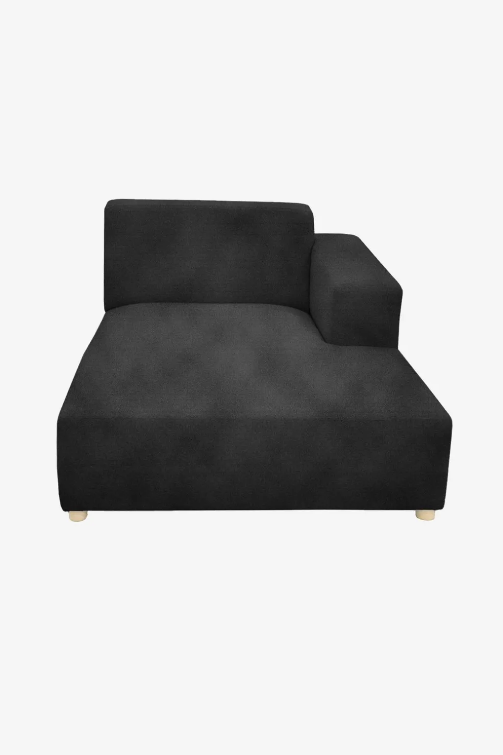 Earl velvet chaise longue rechts antraciet