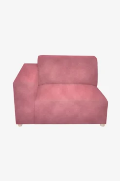 Earl velvet 1.5-zits bank arm links pink