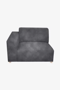 Earl velvet 1.5-zits bank arm links mid grey