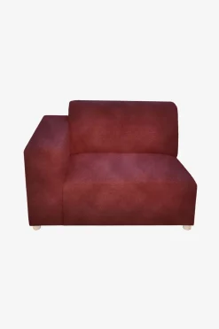 Earl velvet 1.5-zits bank arm links wine red