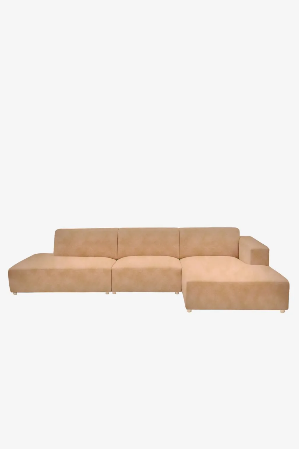 Earl velvet 4-zits bank chaise longue rechts otto longue links sand