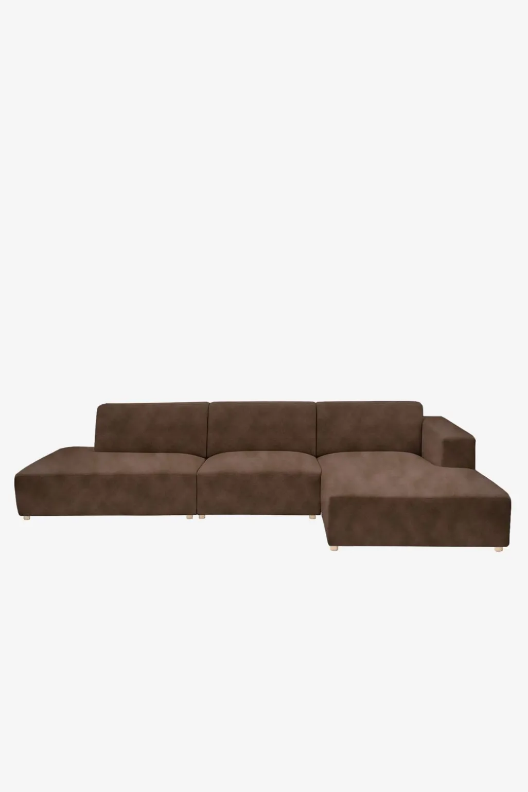 Earl velvet 4-zits bank chaise longue rechts otto longue links green hunter