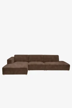 Earl velvet 4-zits bank chaise longue links otto longue rechts green hunter