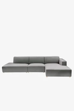 Earl 4-zits bank chaise longue rechts otto longue links dark grey