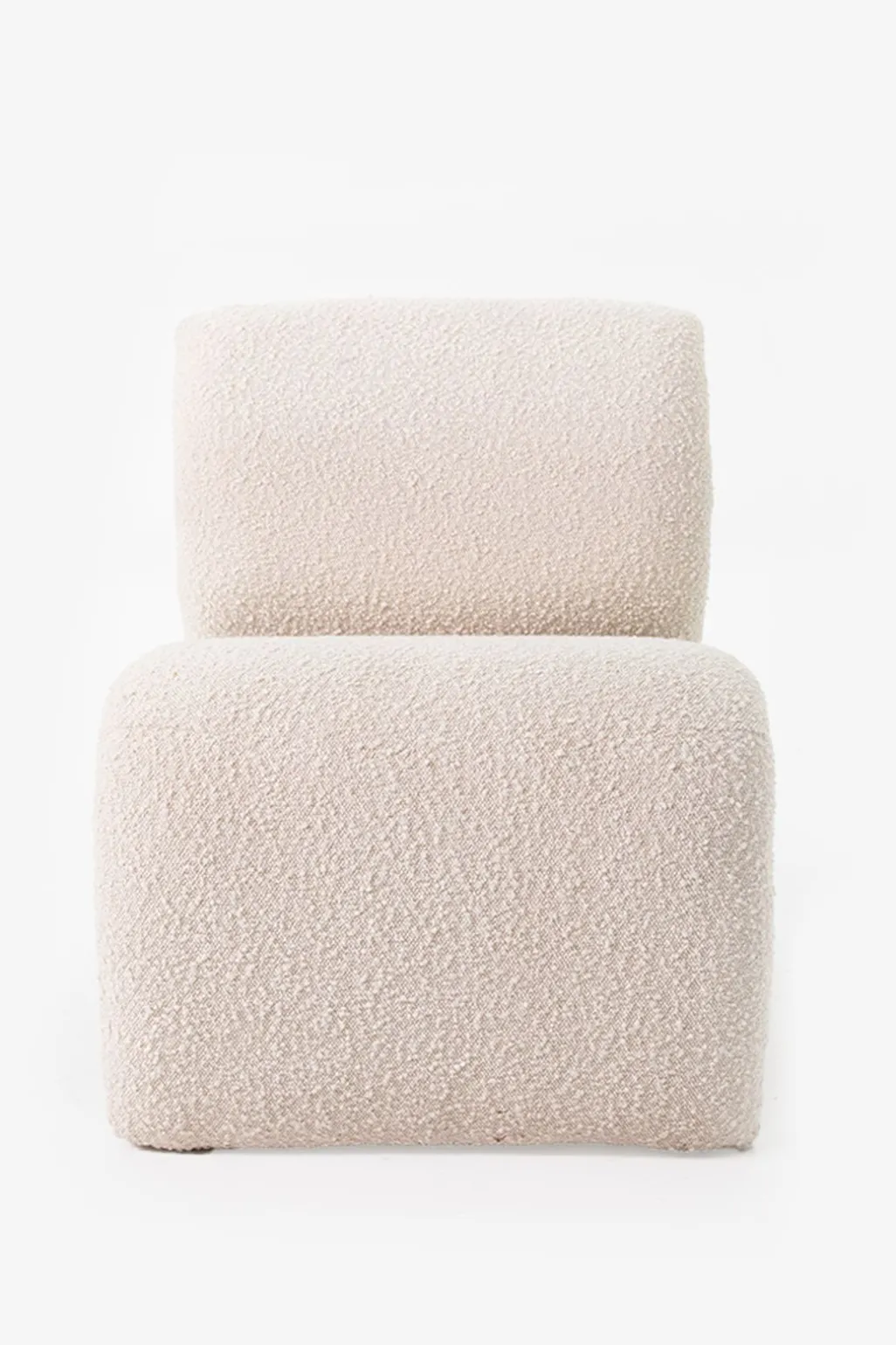 Ecru boucle lounge chair
