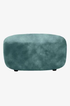 Empress velvet hocker grijsblauw