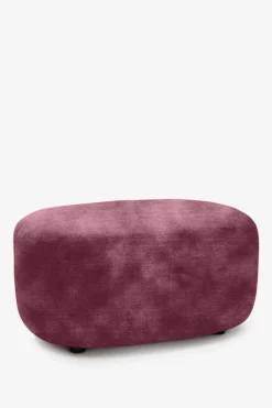Empress velvet hocker wine red