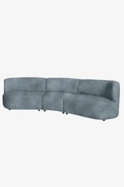 Empress velvet 3,5-zits bank mid grey