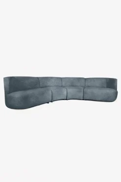Empress velvet 4-zits bank mid grey