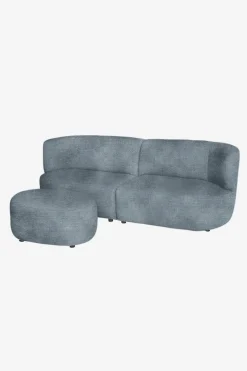 Empress velvet 3-zits bank mid grey