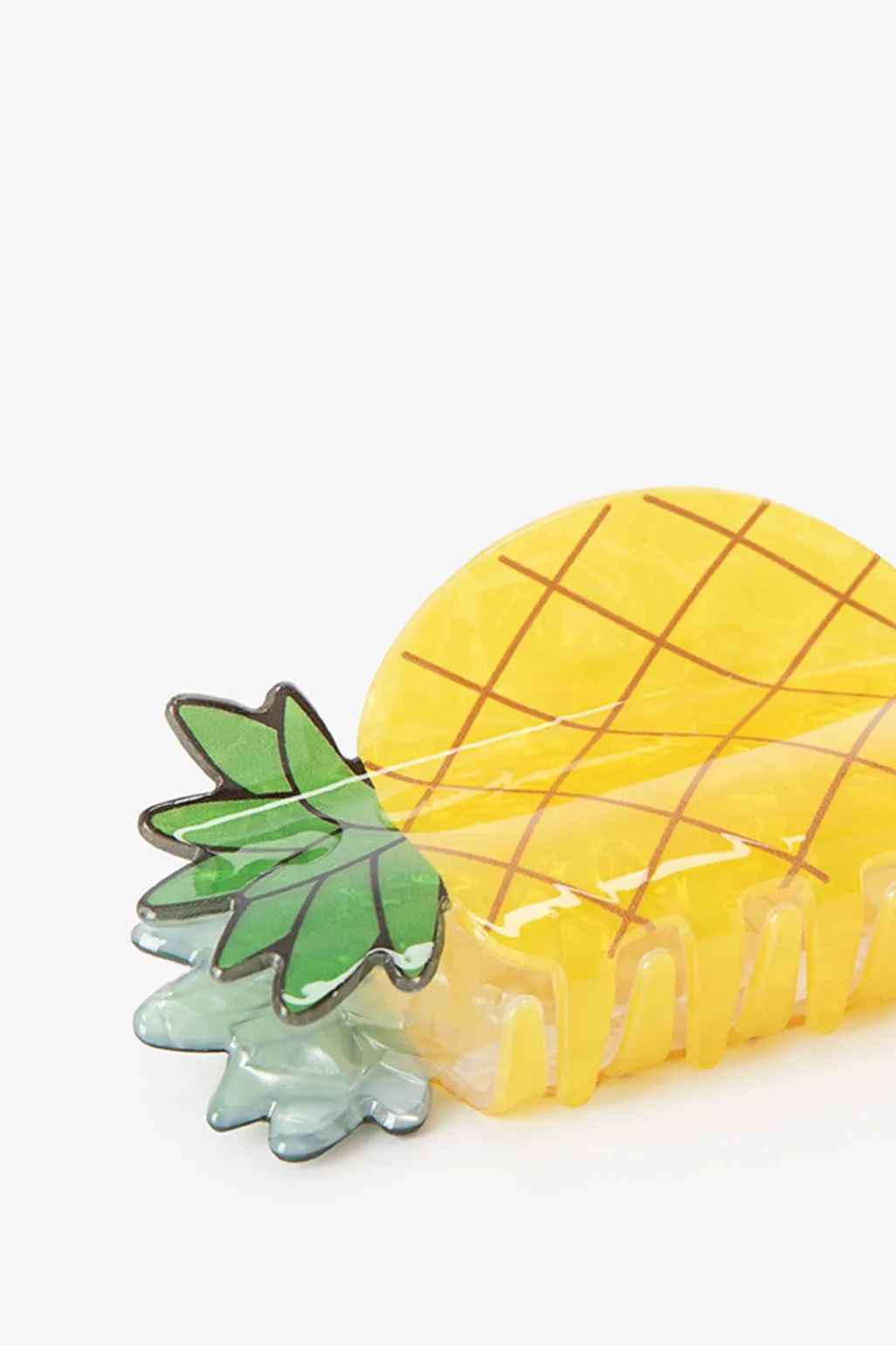 Gele haarklem ananas
