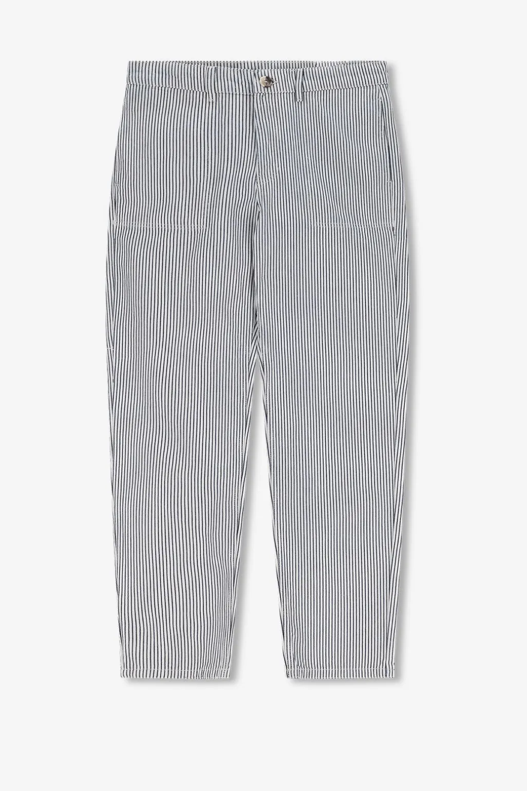 Gestreepte mid-rise broek met opgestikte zakken