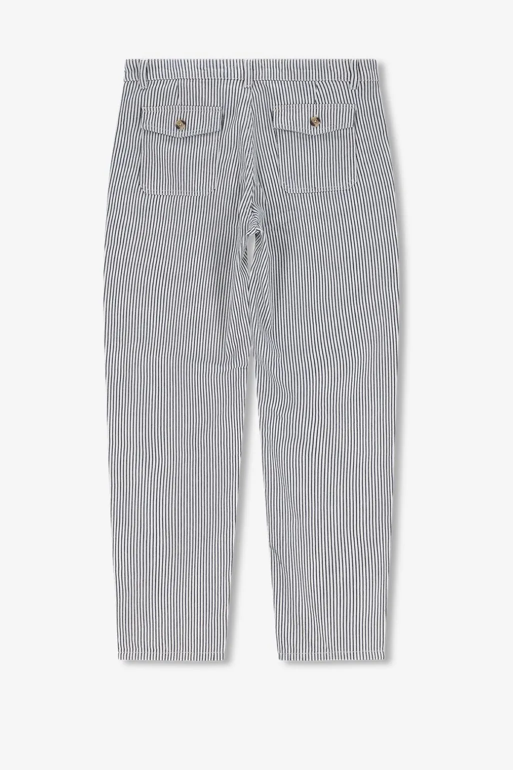 Gestreepte mid-rise broek met opgestikte zakken