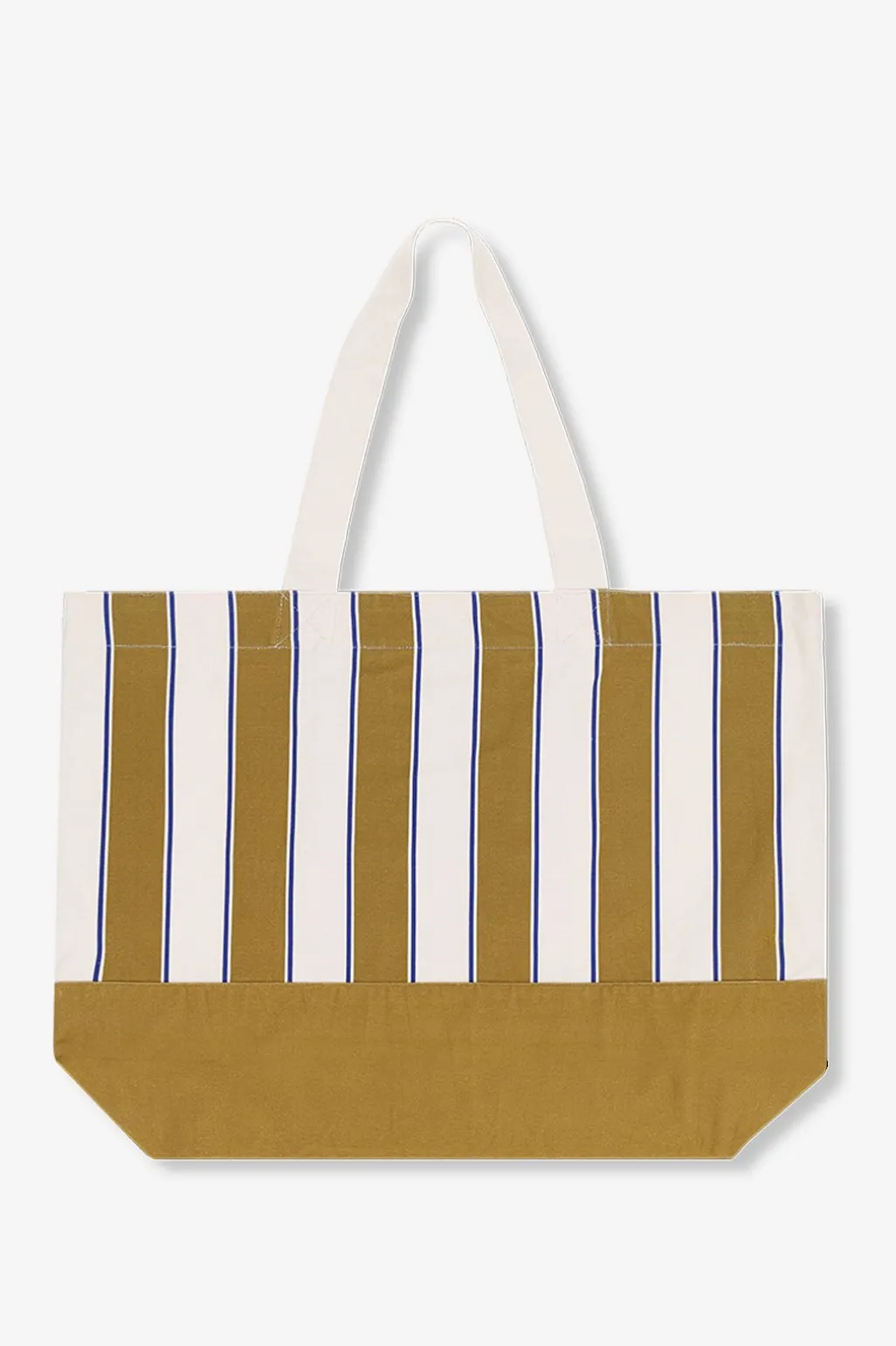 Gestreepte shopper met print