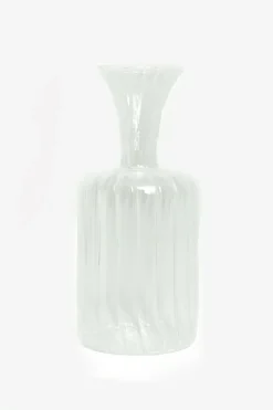 Glazen vaasje boro rib (6,5x14 cm)