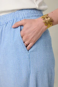 Gold plated armband met bloemen