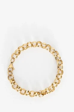Gold plated armband met grote schakels