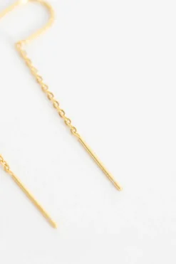 Gold plated doortrekoorbellen met paarse steentjes