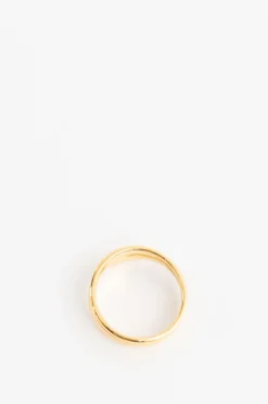 Gold plated dubbele ring