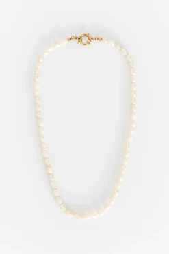 Gold plated ketting met parels