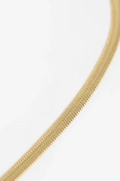 Gold plated platte ketting