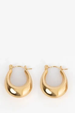 Gold plated ronde oorbellen
