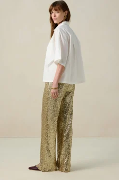 Gouden broek met pailletten