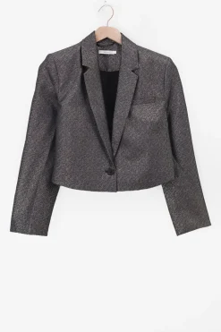 Gouden metallic cropped blazer