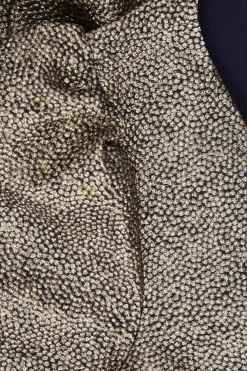 Gouden metallic jurk met ruffles