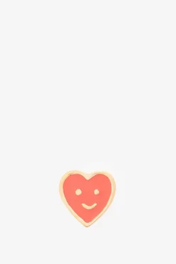 Goudkleurige deurknop hart met smiley