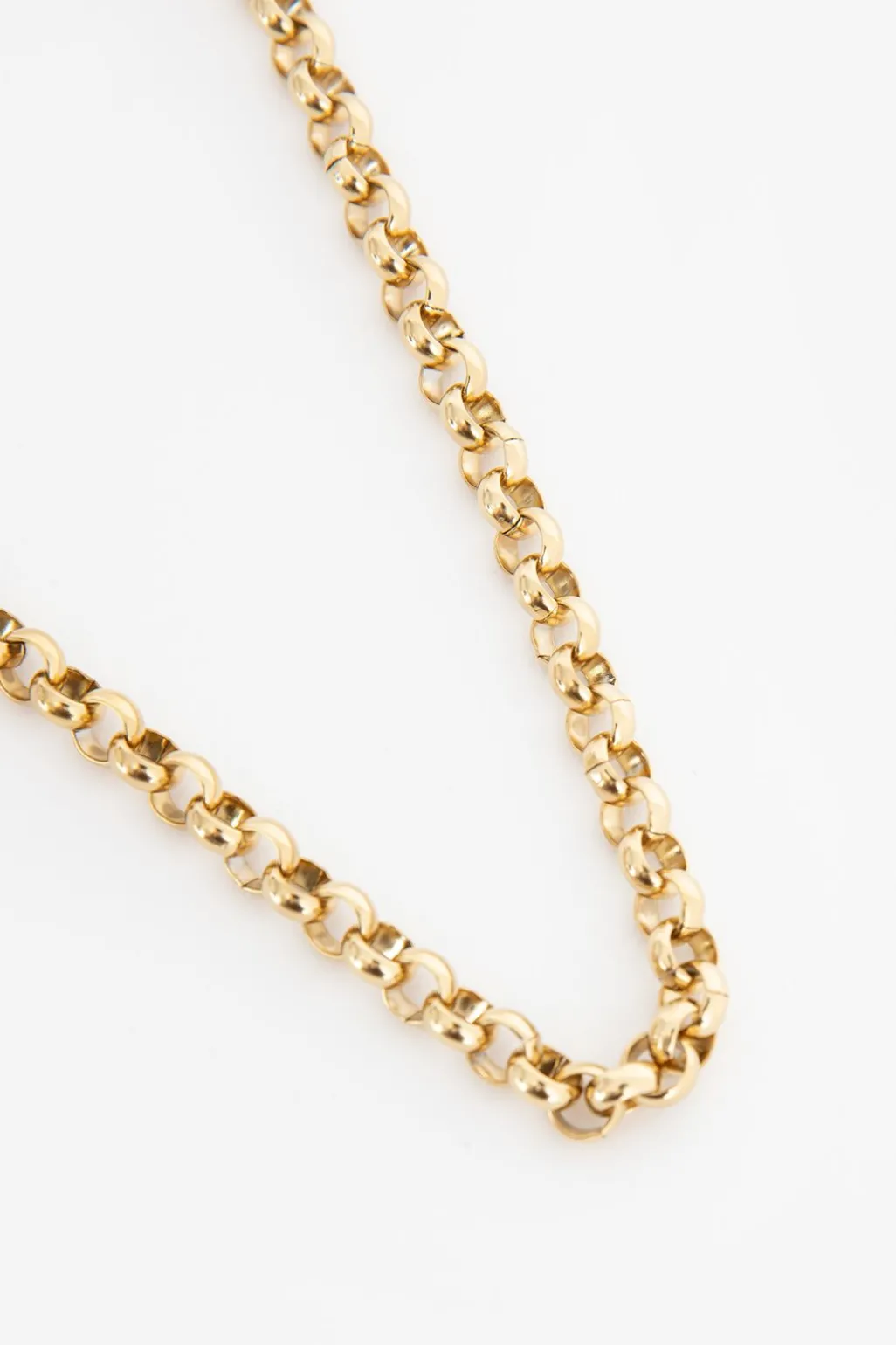 Goudkleurige ketting met grote schakels