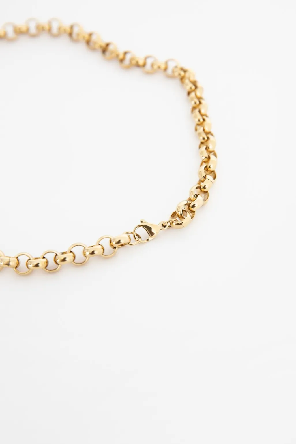 Goudkleurige ketting met grote schakels