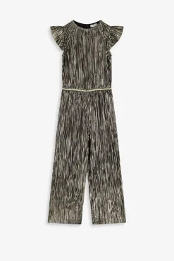 Goudkleurige plissé jumpsuit