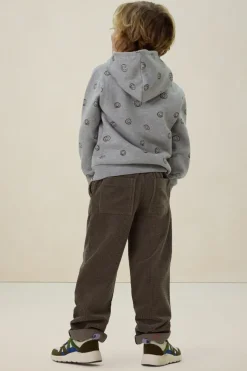 Grijze hoodie met smiley print