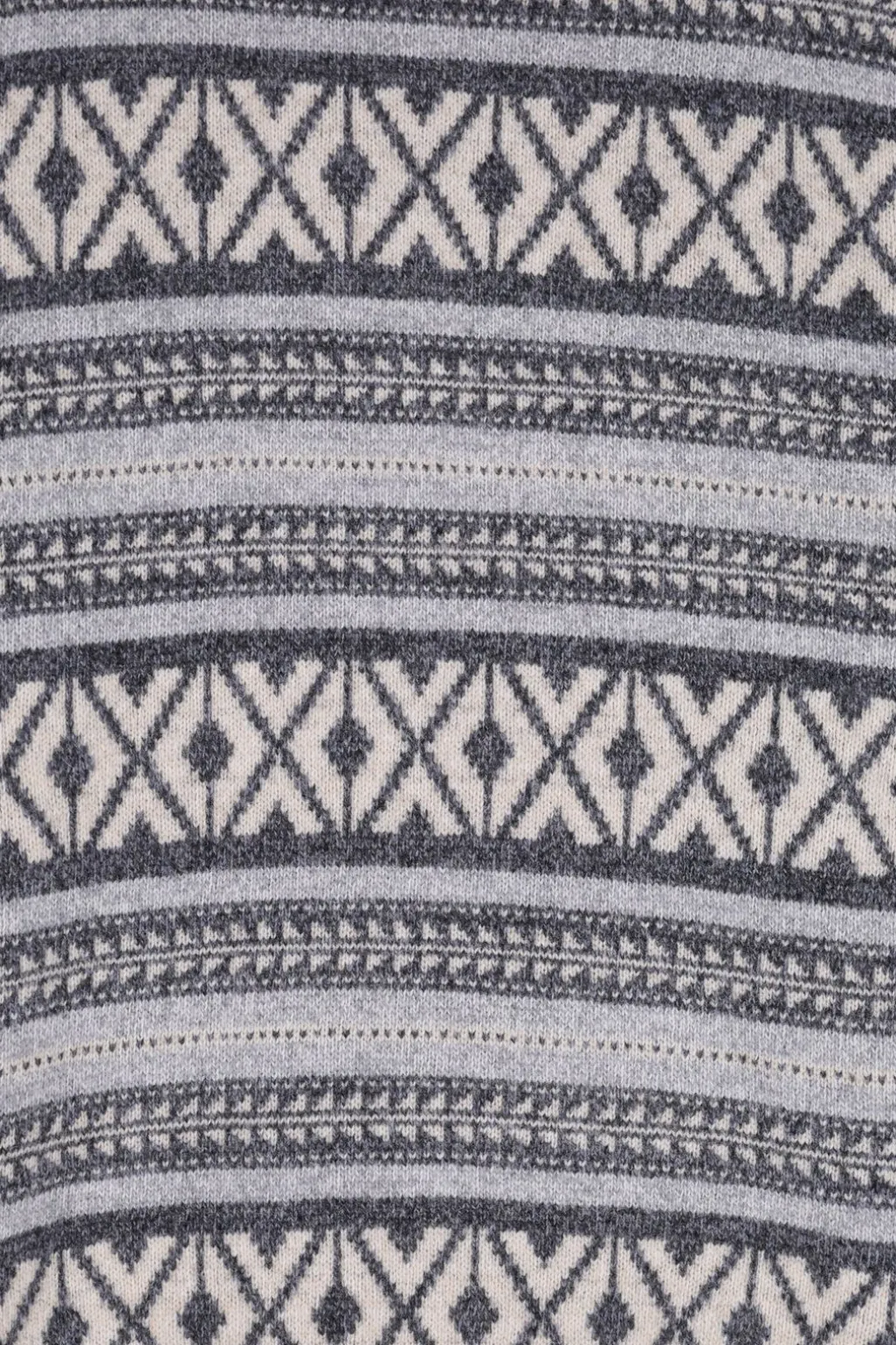 Grijze jacquard trui