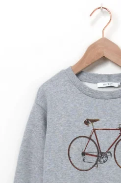 Grijze sweater met fiets