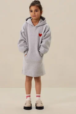 Grijze sweatjurk met artwork