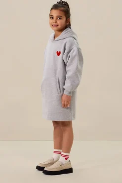 Grijze sweatjurk met artwork