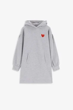 Grijze sweatjurk met artwork