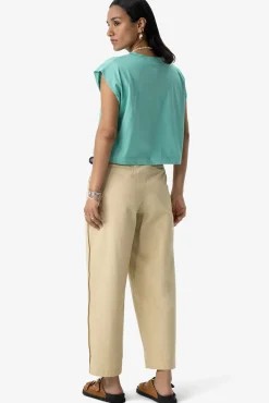 Groen cropped T-shirt