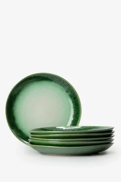 Groen dinerbord van glanzend keramiek