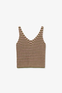 Groen gebreid singlet