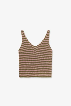 Groen gebreid singlet