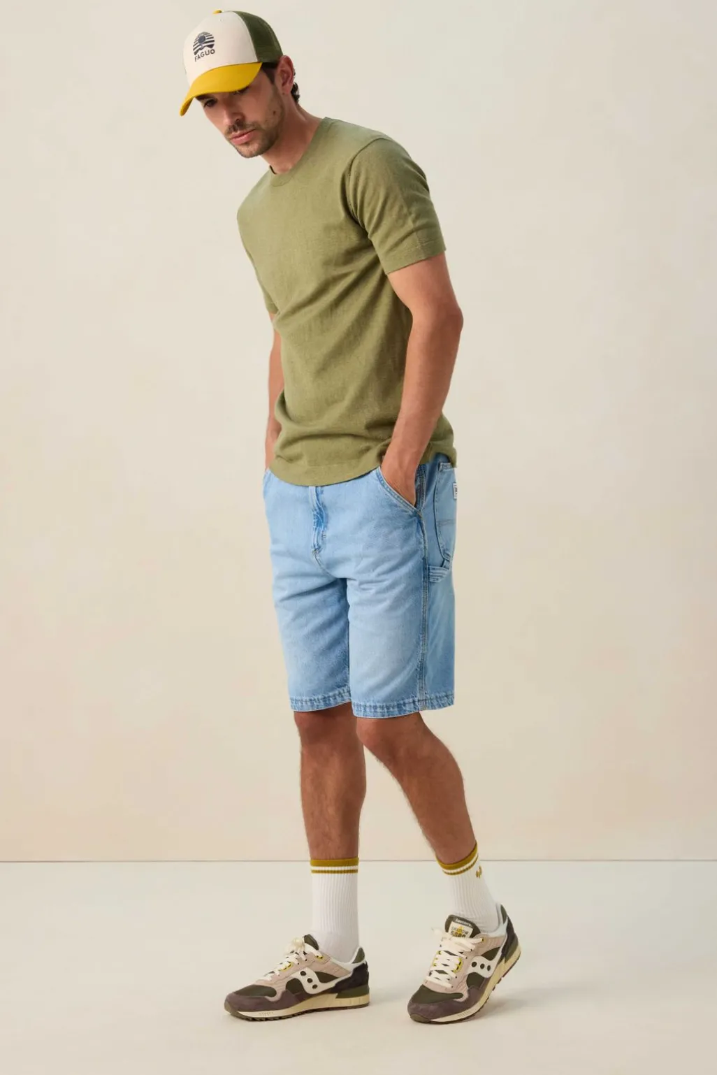 Groen gebreid T-shirt