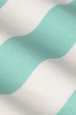 Groen gestreept oversized T-shirt