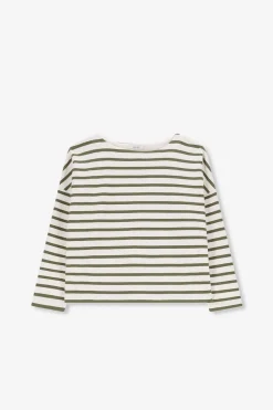 Groen gestreept oversized t-shirt