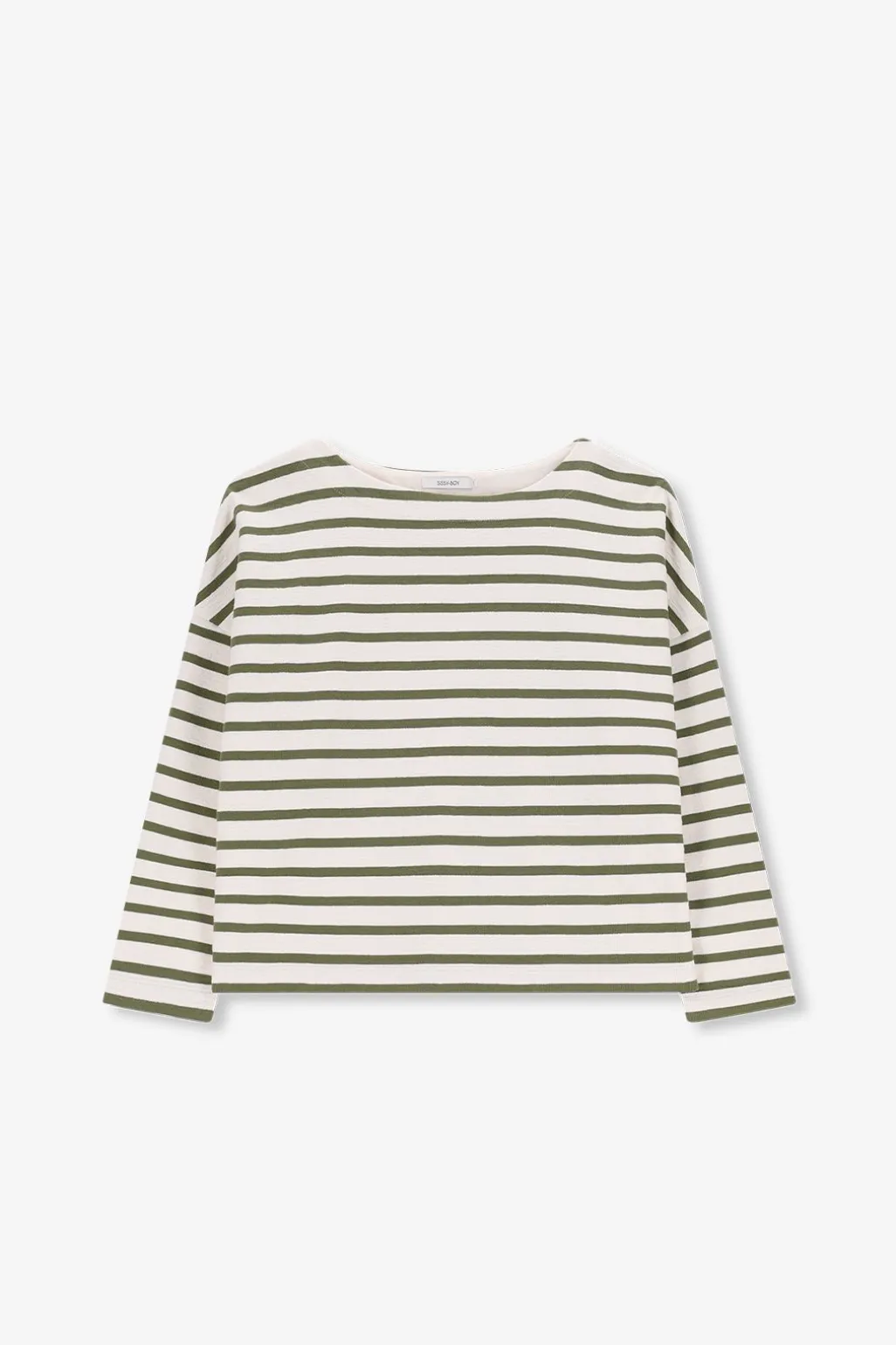 Groen gestreept oversized t-shirt
