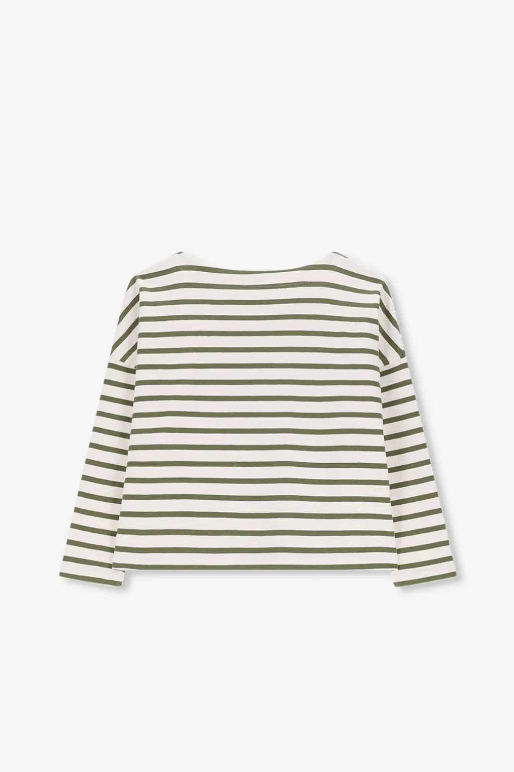 Groen gestreept oversized t-shirt