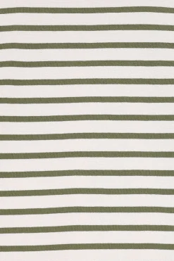Groen gestreept oversized t-shirt